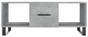 Betonszürke szerelt fa dohányzóasztal 102 x 50 x 40 cm