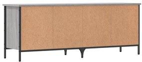 szürke sonoma színű szerelt fa cipőszekrény 131x35x50 cm