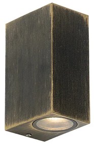 Modern fali lámpa antik arany 2-lámpás IP44 - Baleno