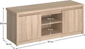 RTV asztal, DTD laminált, tölgy sonoma, NORTY