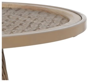Natúr színű rattan kerek dohányzóasztal ø 70 cm – Ixia