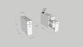 Fürdőszoba szekrény Smart - White