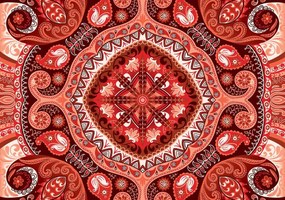Fotótapéta - Piros mozaik (152,5x104 cm)