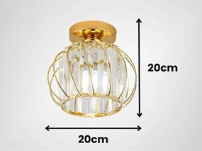 Mennyezeti lámpa BELLA 1xE27/40W/230V átmérő 20 cm arany
