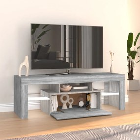 szürke sonoma színű TV-szekrény LED-lámpákkal 120 x 35 x 40 cm