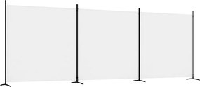 vidaXL 2 paneles fehér szövet térelválasztó 525x180 cm
