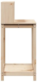 tömör fenyőfa ültetőasztal polccal 82,5 x 50 x 109,5 cm