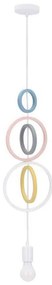 Gyermek csillár zsinóron HOOPS 1xE27/20W/230V átm. 19 cm többszínű
