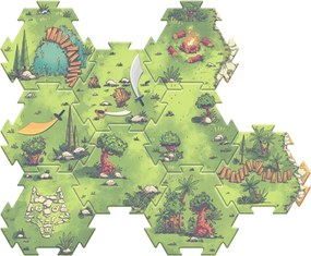 Arty Toys Óriás puzzle - Bestiák birodalma, 18 db-os - Puzzl’Up Voras Furious