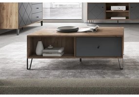 Dohányzóasztal SULA craft tölgy/fekete