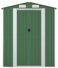 zöld horganyzott acél kerti fészer 192x440x223 cm