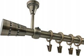 Mennyezeti Fém Függönykarnis 19mm galvanizált Arany Antik 280cm MIX Végek