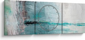 Kép - Absztrakt olajfestmény (órával) (90x30 cm)