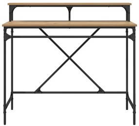 vidaXL Asztal Artisan tölgy 100 x 50 x 90 cm Faanyag