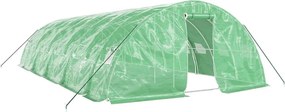vidaXL zöld acélvázas melegház 50 m² 10 x 5 x 2,3 m