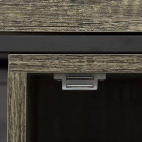 HOMCOM Konyhai Kocsi Fiókkal és Kerekekkel - 60 x 50 x 84,5 cm - Fekete és Tölgy Hatás | Aosom