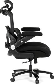KA-N1313 fekete szövet irodai szék hinta mechanizmussal