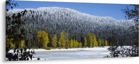 Kép - havas hegyek télen (120x50 cm)