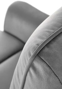 SEMIR szürke karosszék elektromos dönthető funkcióval / USB csatlakozóval