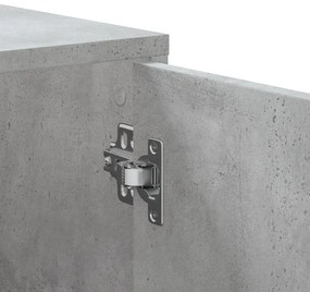 betonszürke szerelt fa sarokszekrény 200 x 40 x 45 cm