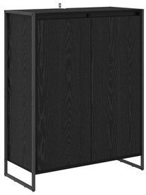 Cipőszekrény tárolóval Fekete tölgy 79 x 36 x 100 cm Faanyag