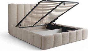 Aura kárpitozott ágy 160x200 ágyneműtartóval - bézs bouclé Quelle 03