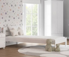 AMI nábytek Marcelína ágy 90x200 tömör fenyő fehér