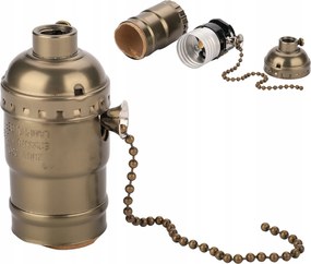 Retro Fém lámpatest E27-es izzóhoz