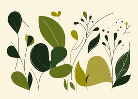 Poszter 70x50cm Friss levelek