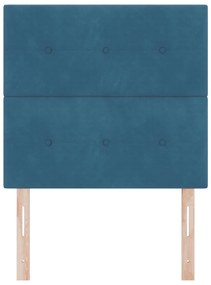 LED Fejtámla Sötét Kék 90 cm Bársony