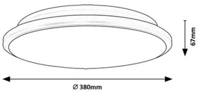 Rabalux 71128 ENGON LED mennyezeti lámpa 24W 230V 3000K fekete 38 cm