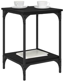 vidaXL Dohányzóasztal Fekete tölgy 40 x 40 x 55 cm Faanyag