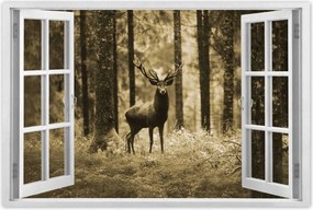 Poszterek 120x80 Szarvas a szépia erdőben