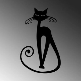 Cat fém fali dekoráció, 37×60 cm