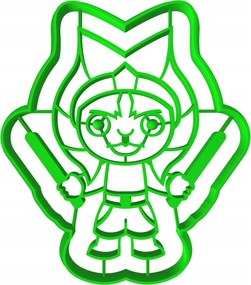 Star Wars lyukasztó forma Ahsoka Tano 8cm
