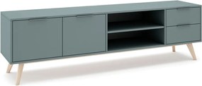 Szürkészöld TV-állvány 180x53x40 cm Pisco – Marckeric