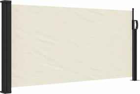 Krémszínű behúzható oldalsó napellenző 100 x 300 cm