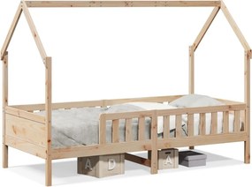 vidaXL tömör fenyőfa házikó gyerekágykeret 80 x 200 cm