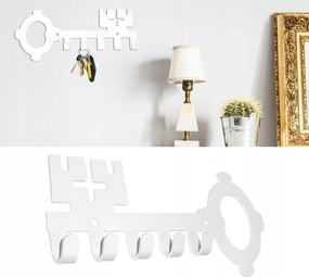 Akasztó ruhatartó kulcs kampó Kulcs Fehér