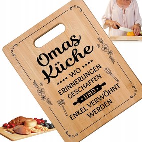 Nagy Bambusz Vágódeszka 28 x 22 CM Ajándék Nagyinak