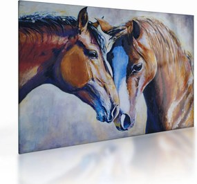 Kép - szerelmes lovak (üvegen) (70x50 cm)