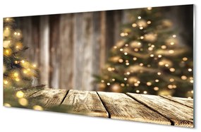 Akrilkép Táblák karácsonyfa fényei 140x70 cm