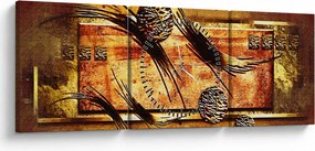 Az absztrakció képe (órával) (90x30 cm)