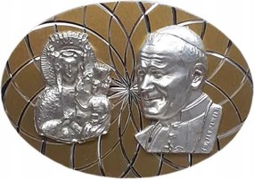 Fém matrica Ovális II. János Pál Szűz Mária