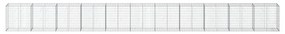 horganyzott vas gabion kosár fedéllel 1100 x 50 x 100 cm