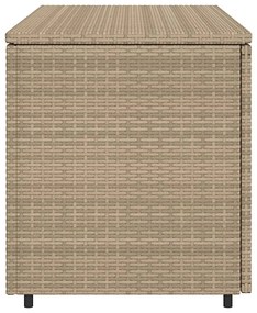 bézs polyrattan kerti tárolószekrény 110 x 55 x 60,5 cm