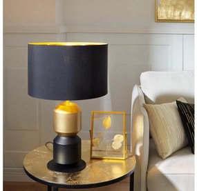 Eglo 390188 - Asztali lámpa LAURIGNANO 1xE27/40W/230V fekete/arany