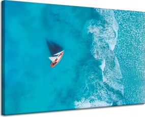 Vászonkép Vitorlás Víz Óceán Hullámok 120x80 cm Ideális ajándék