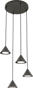 Emibig modern függeszték elit fekete emi1330/4prem