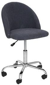 Állítható szövet irodai szék, antracitszürke - TOURNI